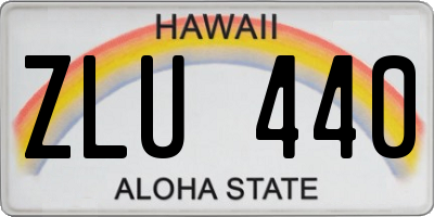 HI license plate ZLU440