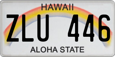 HI license plate ZLU446