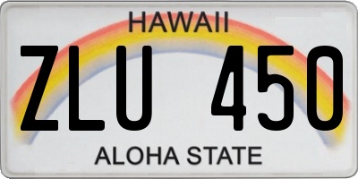 HI license plate ZLU450