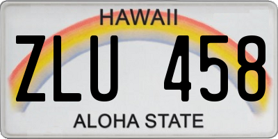 HI license plate ZLU458