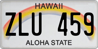 HI license plate ZLU459