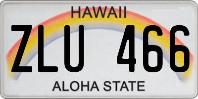 HI license plate ZLU466