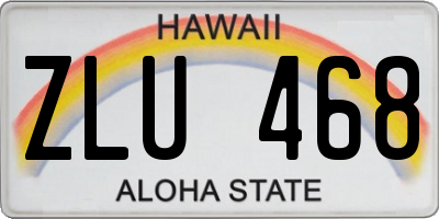 HI license plate ZLU468
