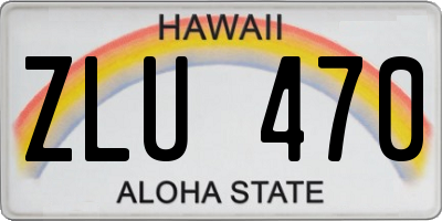 HI license plate ZLU470