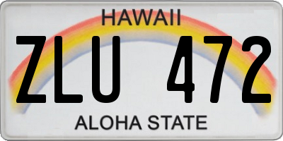 HI license plate ZLU472