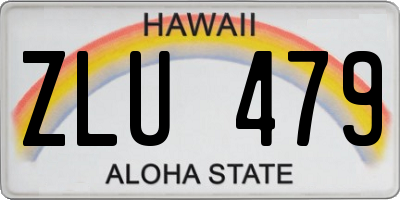 HI license plate ZLU479