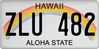 HI license plate ZLU482