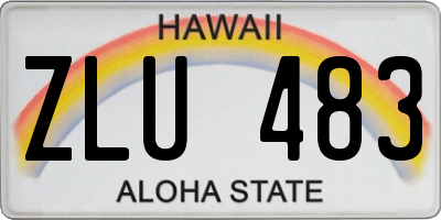 HI license plate ZLU483