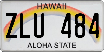 HI license plate ZLU484