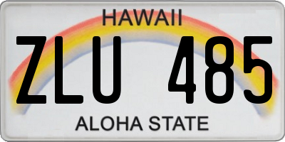 HI license plate ZLU485