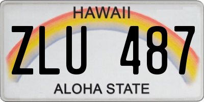 HI license plate ZLU487