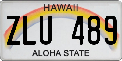 HI license plate ZLU489