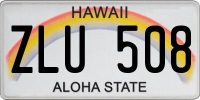 HI license plate ZLU508
