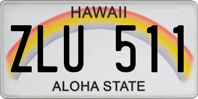 HI license plate ZLU511