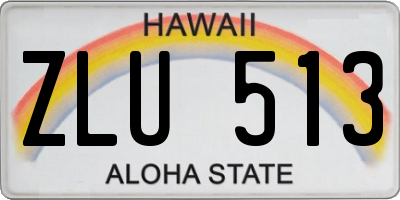 HI license plate ZLU513