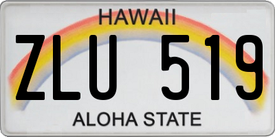 HI license plate ZLU519