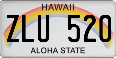 HI license plate ZLU520