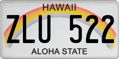 HI license plate ZLU522
