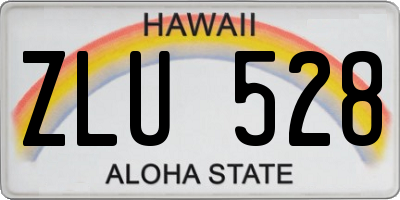 HI license plate ZLU528