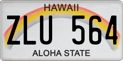 HI license plate ZLU564