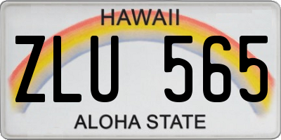 HI license plate ZLU565