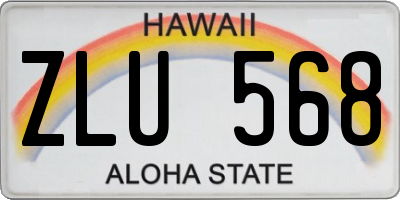 HI license plate ZLU568
