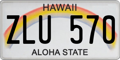 HI license plate ZLU570