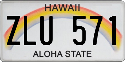 HI license plate ZLU571