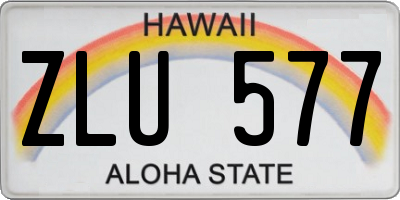 HI license plate ZLU577
