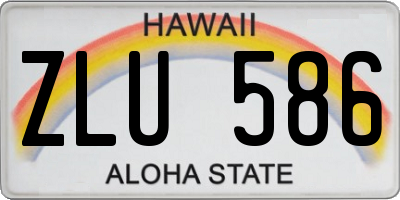 HI license plate ZLU586
