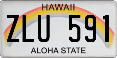 HI license plate ZLU591