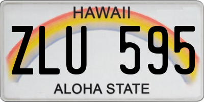 HI license plate ZLU595