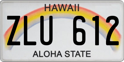 HI license plate ZLU612