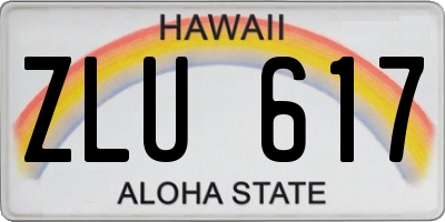 HI license plate ZLU617