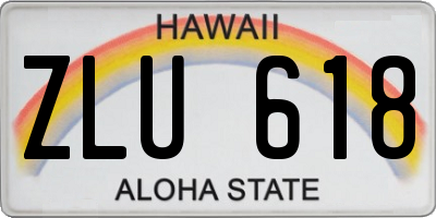 HI license plate ZLU618