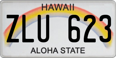 HI license plate ZLU623