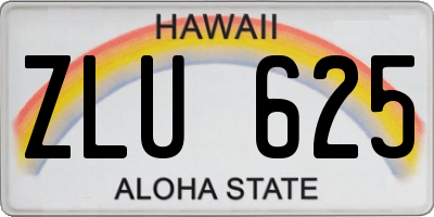 HI license plate ZLU625