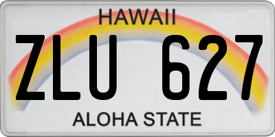HI license plate ZLU627
