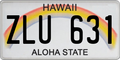 HI license plate ZLU631
