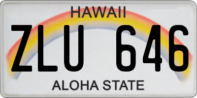 HI license plate ZLU646