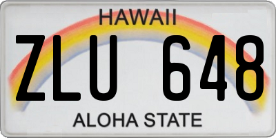 HI license plate ZLU648