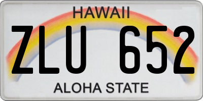 HI license plate ZLU652
