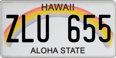 HI license plate ZLU655