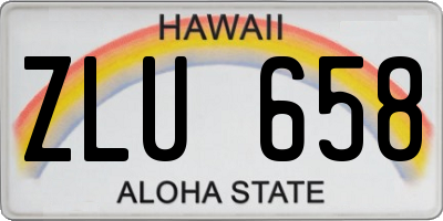 HI license plate ZLU658