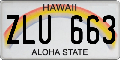 HI license plate ZLU663