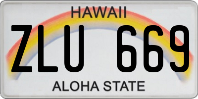 HI license plate ZLU669