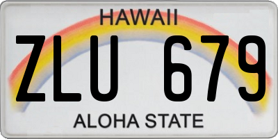 HI license plate ZLU679