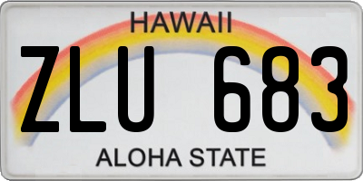 HI license plate ZLU683