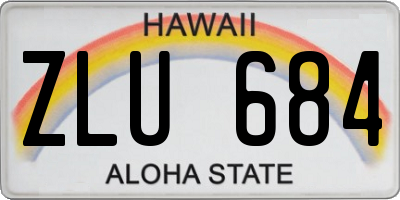 HI license plate ZLU684