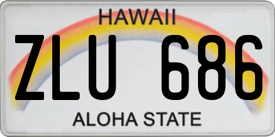 HI license plate ZLU686